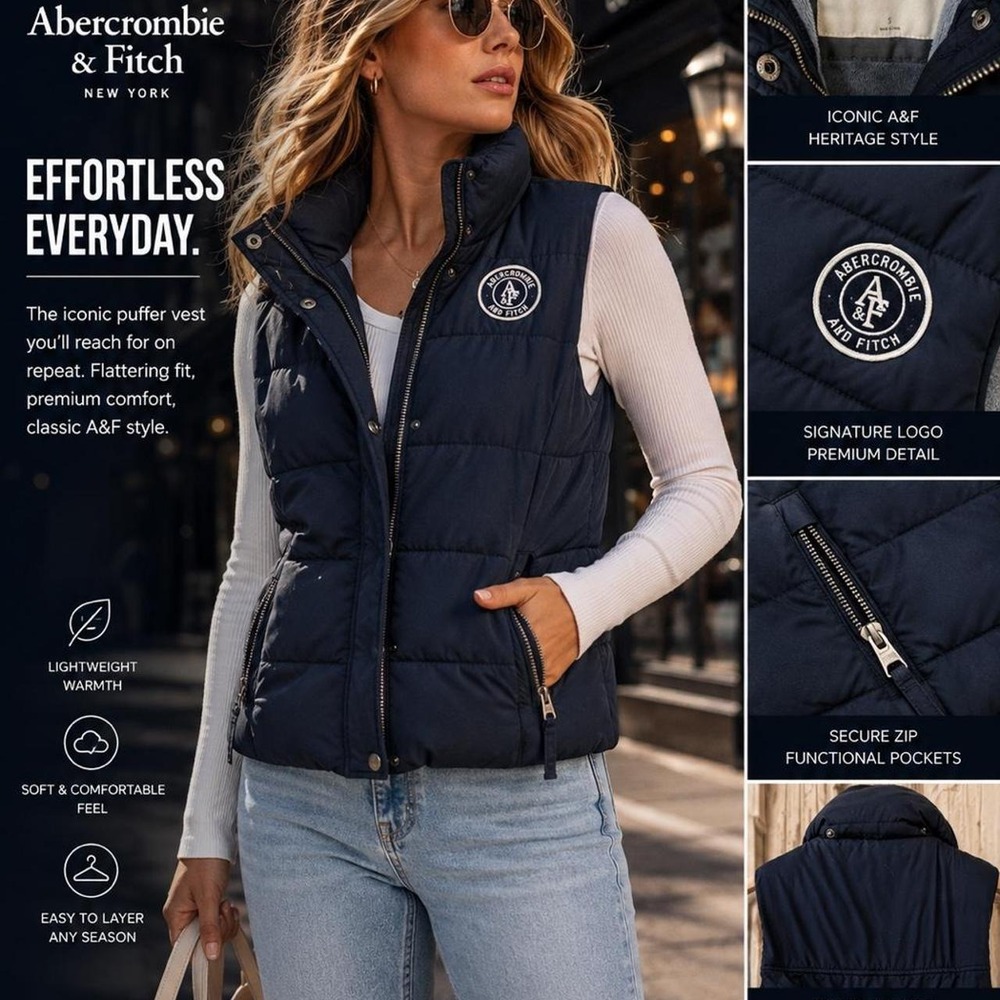 Abercrombie & Fitch Women's Puffer Vest